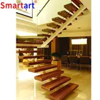 wood tread stair manufacturers/stainless steel stringers/indoor wood stairs