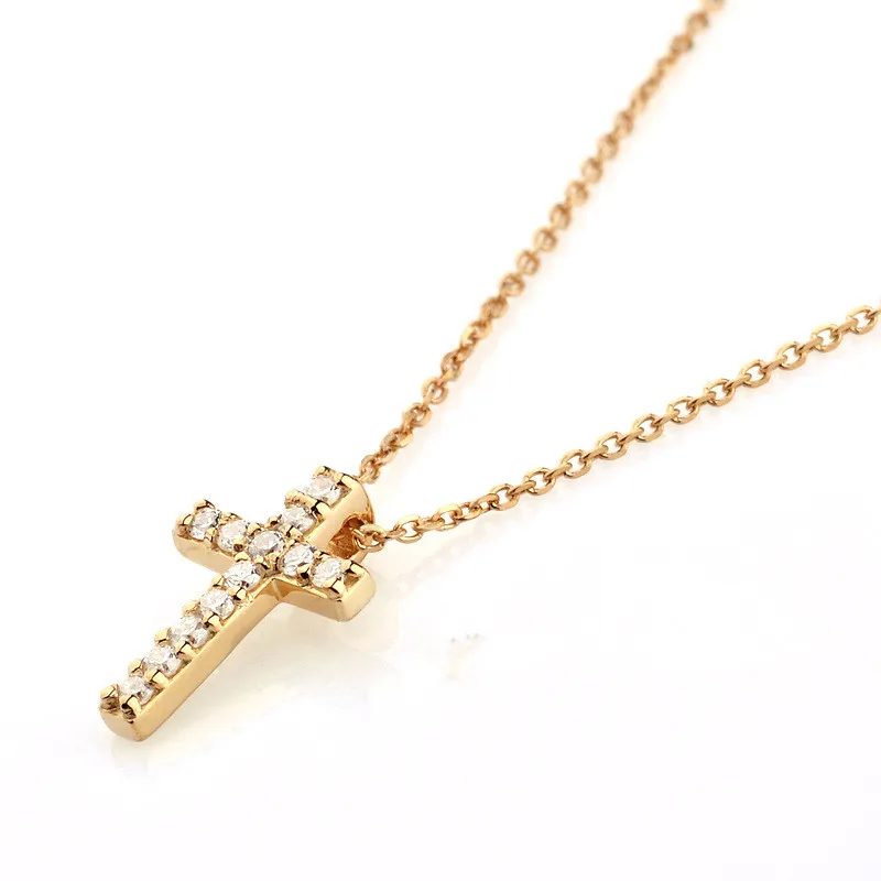 14K Solid Gold Real Diamond Paving Cross Pendant Gold Necklace for Women, Platinum
14K Solid Gold Real Diamond Paving Cross Pendant Gold Necklace for Women, Platinum