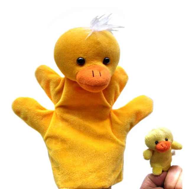 blue plush animals taurus hand and finger puppet toys dolls
