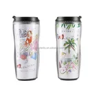 Plastic Car Mug Reusable Travel Tumbler 380ml Coffee Cup