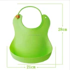 colorful cute design easy clean foldable kid bib silicone baby bib