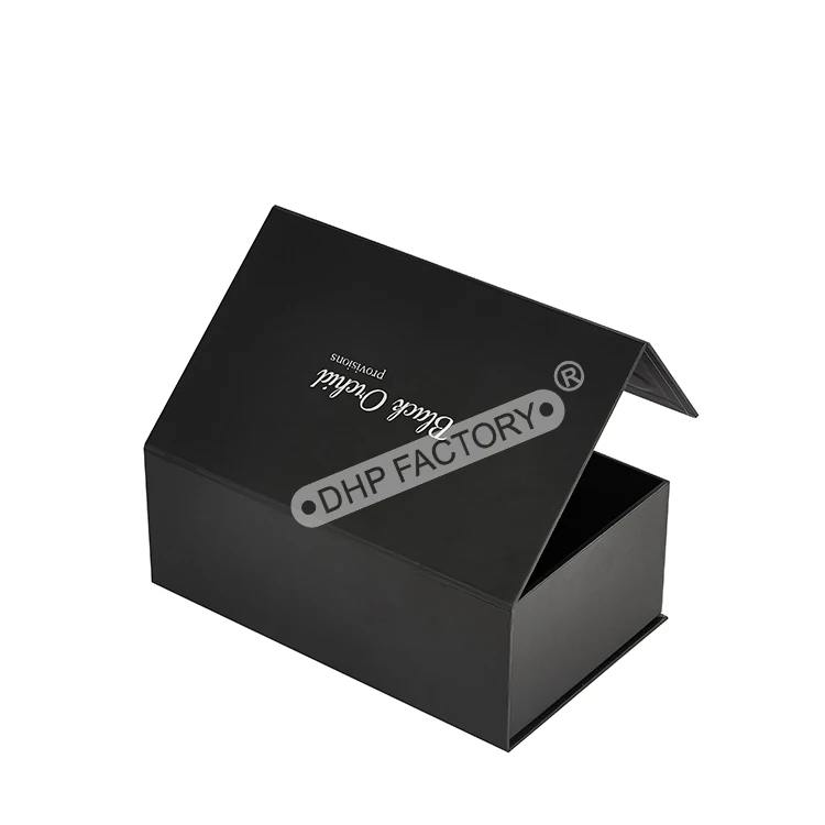 custom logo empty luxury premium rigid cardboard paper box for