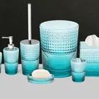 New Design Transparent Clear Resin Bathroom Set Craft