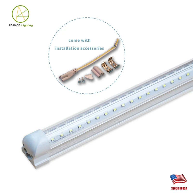 Advance lighting V-Shaped 8ft Cooler Door Integrated Led Tubes Double Sides Led Lights fixture Led Tubes T8
Advance lighting V-Shaped 8ft Cooler Door Integrated Led Tubes Double Sides Led Lights fixture Led Tubes T8