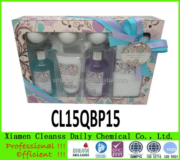 natural customized logo promotional spa bath gift set