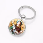 2019 new design toy keyring round metal crystal keychain