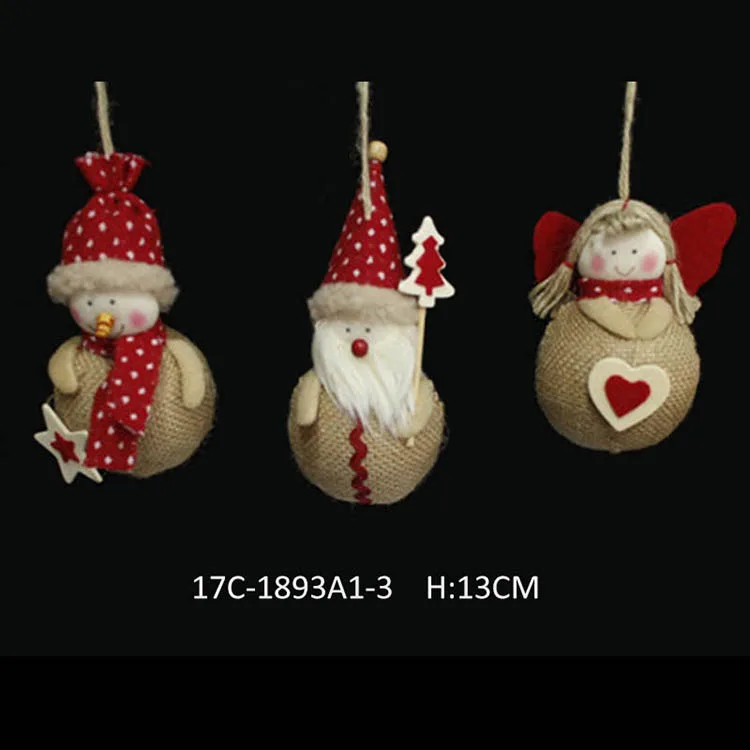 Ручной мяч формы Снеговик Санта Ангел висит рождественские украшения