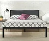 14 Inch Platform Metal Bed Frame with Upholstered Headboard/Mattress Foundation/Wood Slat Support, Full