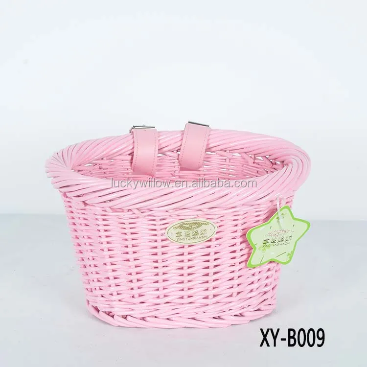 hot selling wicker bicycle front basket bike storage basket with