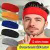 Sports headband men's and women's headband with letter stripe elastic bag headband wholesale