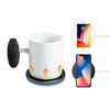 Special design OEM functional wireless coffee mug warmer and phone charging pad for gift