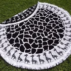 Mandala Beach Towel Stock Beach Towels Double Sided Cotton Material Mandala Round Beach Tapestry Towel