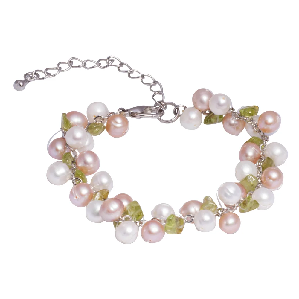Husuru Fresh water pearl crystal beads link chain bracelet beads jewelry fandings for lady
Husuru Fresh water pearl crystal beads link chain bracelet beads jewelry fandings for lady