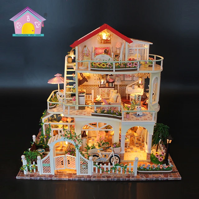 child and adult gift diy wooden miniature dollhouse beauty to