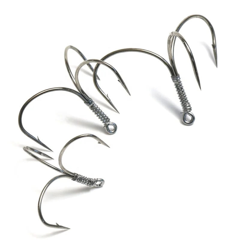 High grade carbon steel fishing hook kits treble hook with wire wrapping Fishhook Barbed Fishing Accessories Pesca, Nickle
High grade carbon steel fishing hook kits treble hook with wire wrapping Fishhook Barbed Fishing Accessories Pesca, Nickle