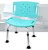 A fully adjustable plastic shower chair for nursing homes