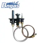 Gas fireplace pilot generator and burner assembly