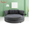 Red Chaise Lounge Sofa, Round Sofa with Coffee table