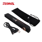 Rechargeable mini cordless USB hair straightener