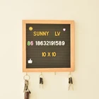 Wood Material and Folk Art Style black felt letter display board