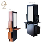 Classic barber stations furniture/salon furniture styling station/beauty salon cupboard salon styling stations mirror