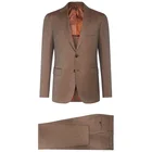 slim MTM brown gold deep champagne fancy shiny vintage rural style elegant luxury formal suit men