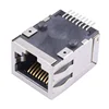 8-Pin EMI SMT RJ45 Female Connector with LED 10/100Base and Magnetic SMD