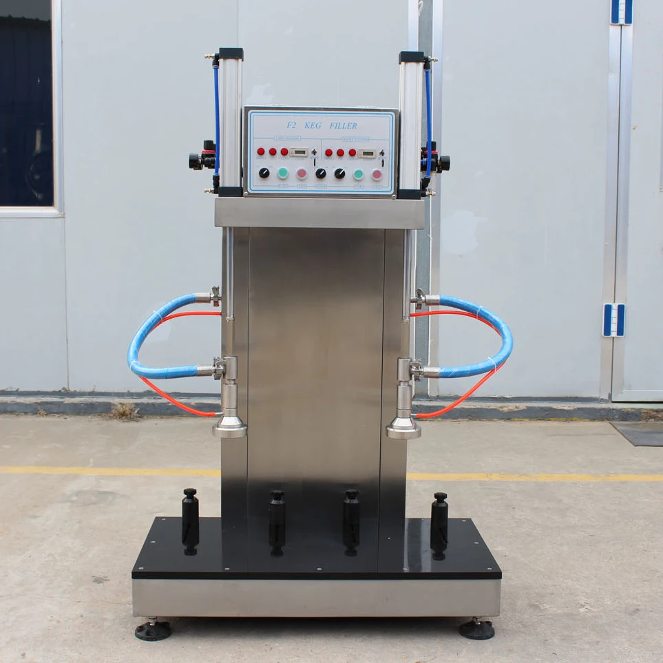 Semi-automatic beer keg filling machine for stainless steel or plastic beer kegs
