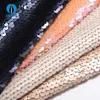 Reversible Embroidery Lace Color Changing 5mm Sequins Fabric For Cushions Cover