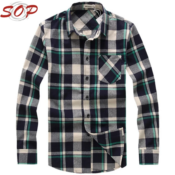 Excellent quality latest style long sleeve flannel custom fancy design shirt for men