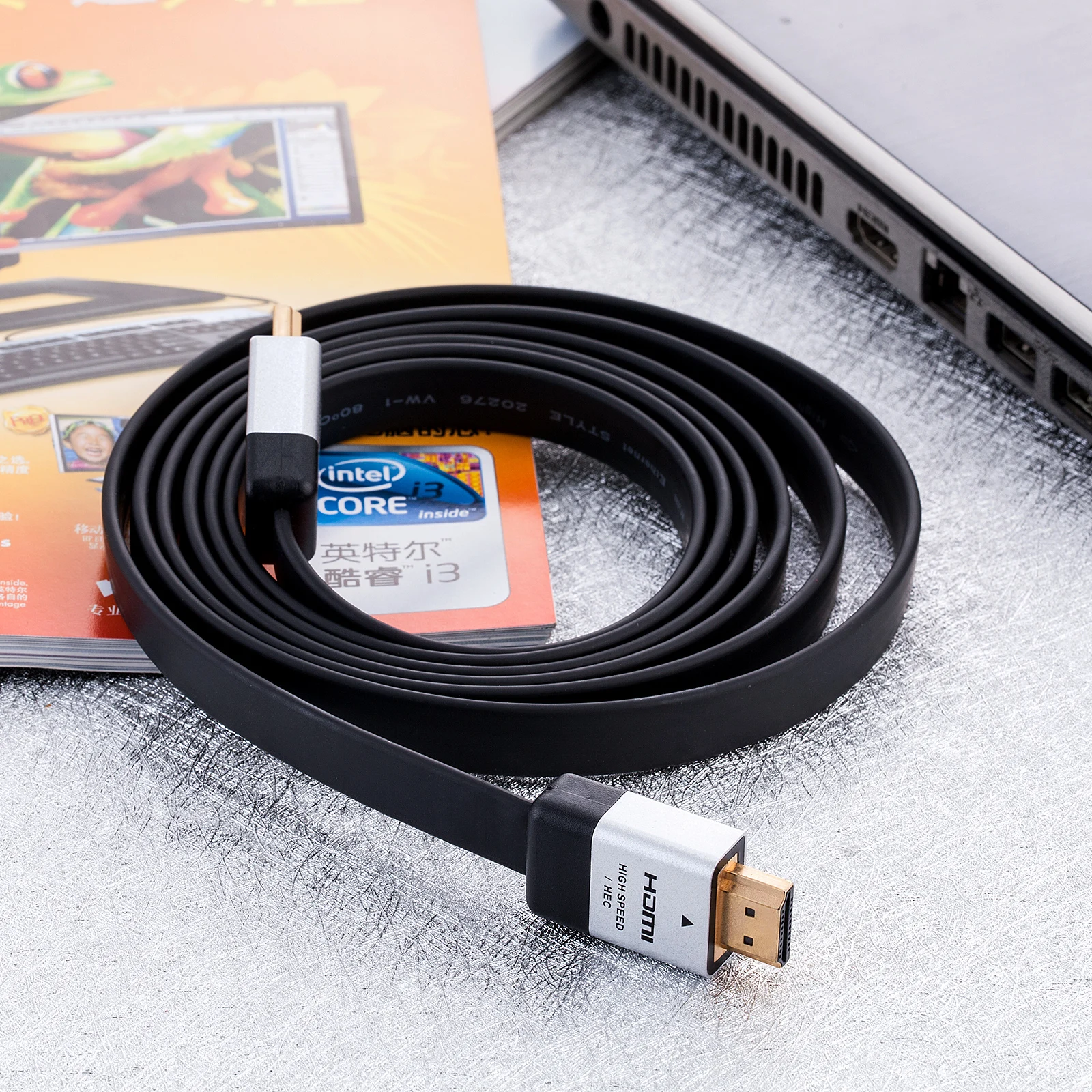 High Speed 3D 4K*2K 60Hz HDMI Flat Cable With Ethemet - ANKUX.COM