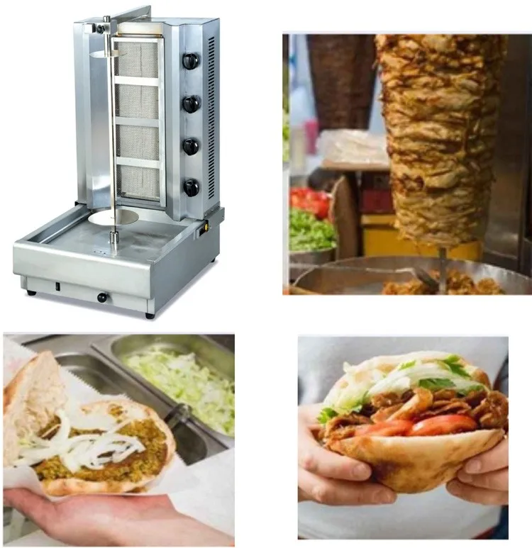 4バーナーステンレス鋼商業ガスshawarma機仕入れ・メーカー・工場