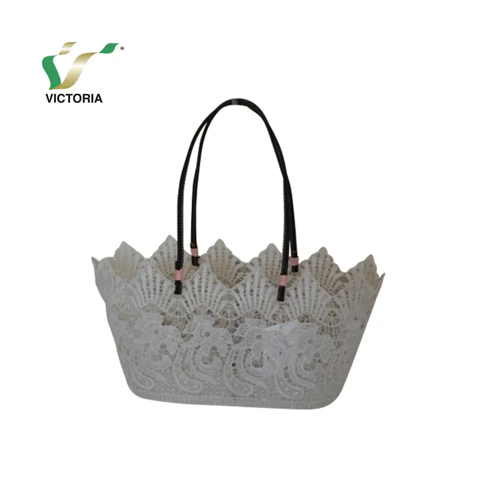 Strong toughness and tensile tear resistance lace purses handbags have sense of design lace drawstring bag handbags