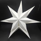 Handmade Black 3 Layers Paper Star Lantern Hanging Light For Christmas Decoration