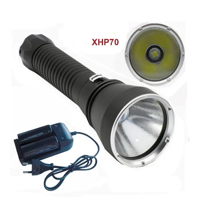 2017 NEW LED diving flashlight 5000Lumens XHP70 Underwater 130M waterproof LED Diving Flashlight with Wrist Strap
2017 NEW LED diving flashlight 5000Lumens XHP70 Underwater 130M waterproof LED Diving Flashlight with Wrist Strap