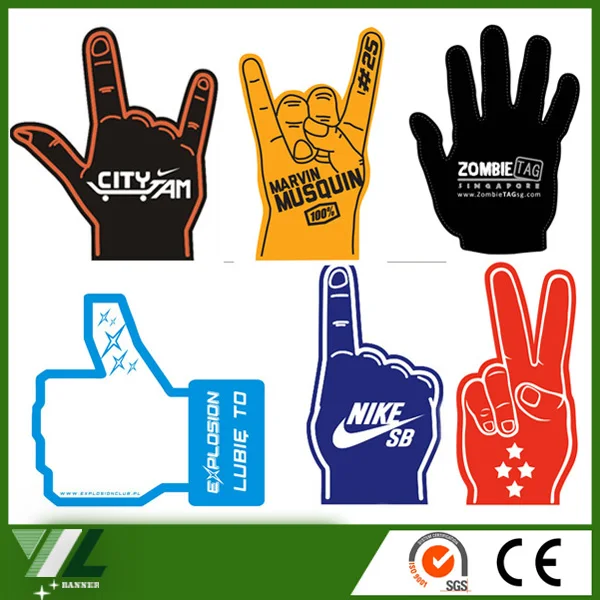Wave Hand Foam Finger 2 Wholesale,Shocker Big Giant Foam Sponge Hand