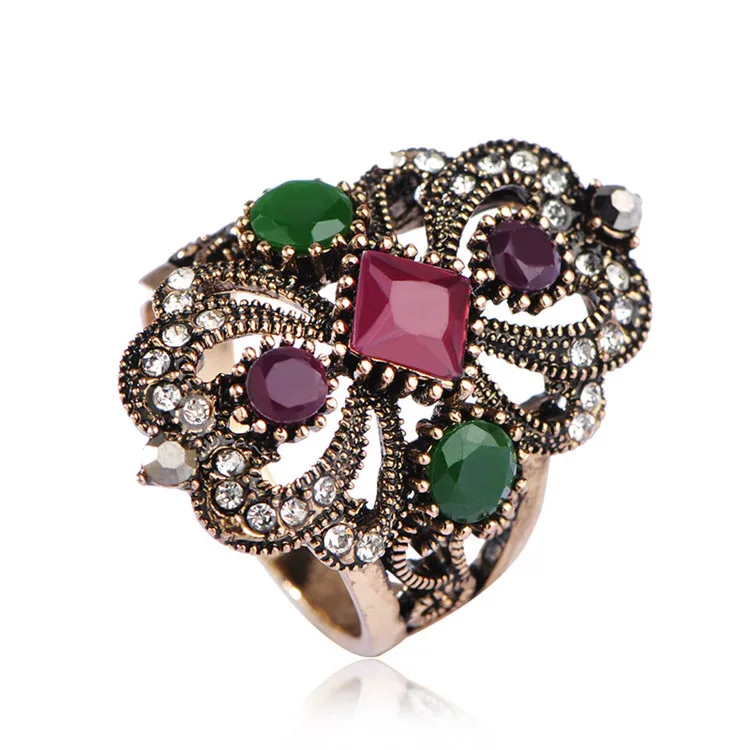 2019 Wholesale Turkish Vintage Rings Handmade Sculpture Craft Full Crystal Resin Metal Finger Ring For Women, Green;red;blue
2019 Wholesale Turkish Vintage Rings Handmade Sculpture Craft Full Crystal Resin Metal Finger Ring For Women, Green;red;blue