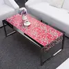 Best Quality Fashion Design Waterproof Red Flowers Plate 50cm*20m White Stamp Color PVC Mat Dining Table Cloth