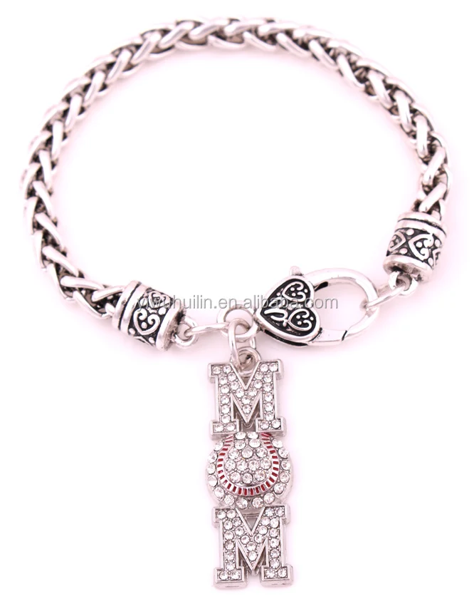 B500121 Fashion Jewelry sport MOM Letter softball crystal unique ladies personalized bracelet, Softball mom bracelet
B500121 Fashion Jewelry sport MOM Letter softball crystal unique ladies personalized bracelet, Softball mom bracelet