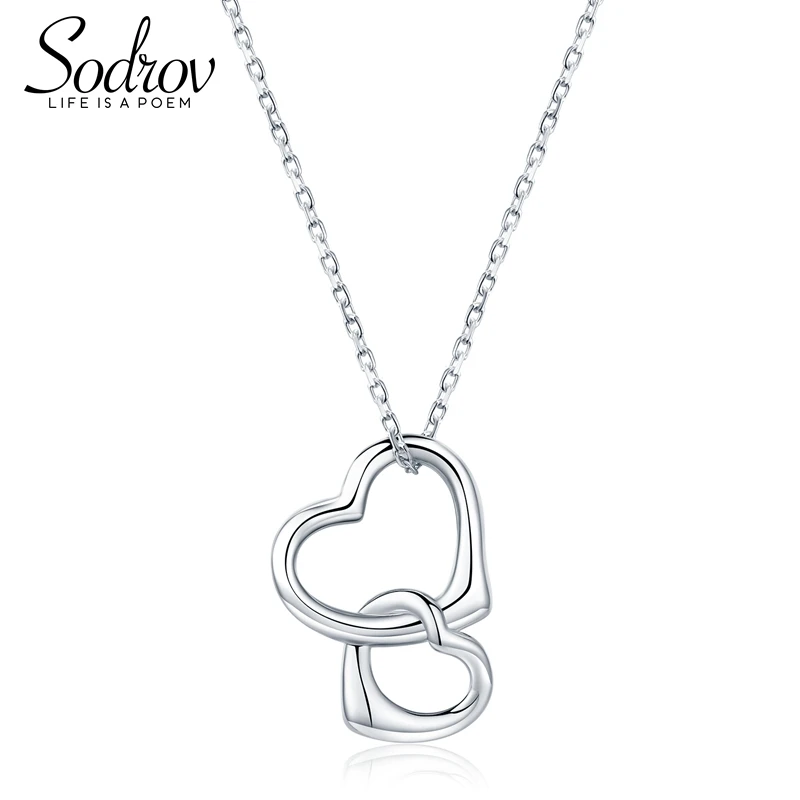 Genuine 925 Sterling Silver Necklace Double Heart Pendant For Women HN016 Personalized
Genuine 925 Sterling Silver Necklace Double Heart Pendant For Women HN016 Personalized