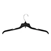Factory Price 19 Inches Black Metal Hook Plastic Clothes Hanger