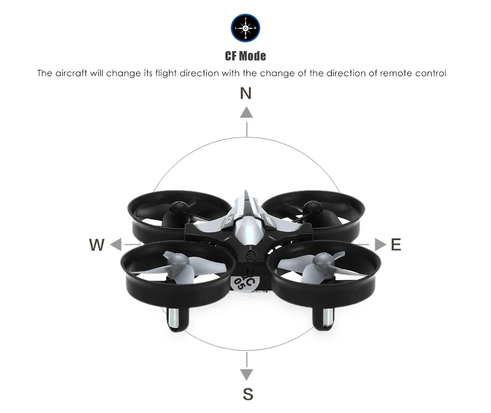 JJRC H36 RC Drone Dron 2.4GHz 4CH 6 Axis Gyro RC Quadcopter with Headless Mode  Speed Switch Drones LED Light Flying Helicopter (5)