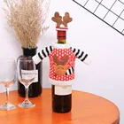 Christmas Party Supplies Knitted Xmas Sweater Wine Bottle Cover