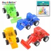 Wholesale mini transparent construction truck plastic toys for kids