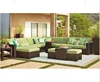 Hot sale patio outdoor garden classic wicker big sectional sofa set furniture