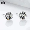 embellished with crystals from Swarovski 925 Sterling Silver Stud Women Earrings
