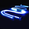 Metal Head Cheap Colorful Earphones Headset, LED headphone Flash Night Light Earphone With Clip Mic For Smartphone