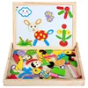 Promotional Gift Double Sides Educational Toy Wooden Magnetic Jigsaw Puzzle For Children
