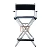 Durable portable Metal artist beauty chair, Aluminum Canvas folding cosmetic hair salon chair