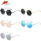 Fashionable ladies glasses metal frame polarized sun glasses female